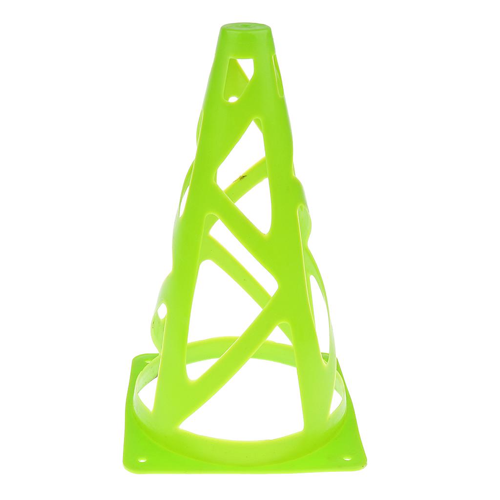 5 Pieces 9" PE Sport Training Traffic Cone for Soccer Football Basketball Green