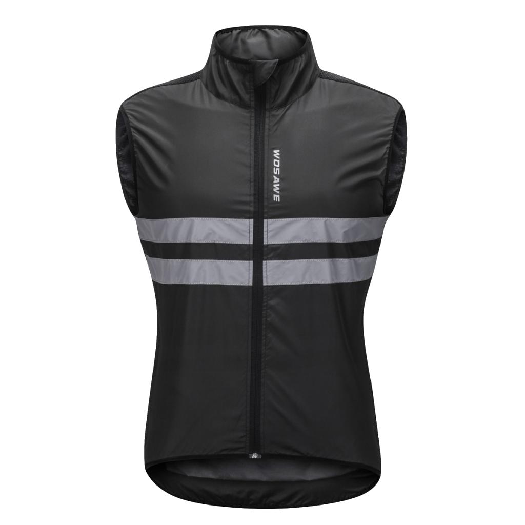 Reflective Bike Cycling Sleeveless Windproof Vest Running Sports Coat XXXL