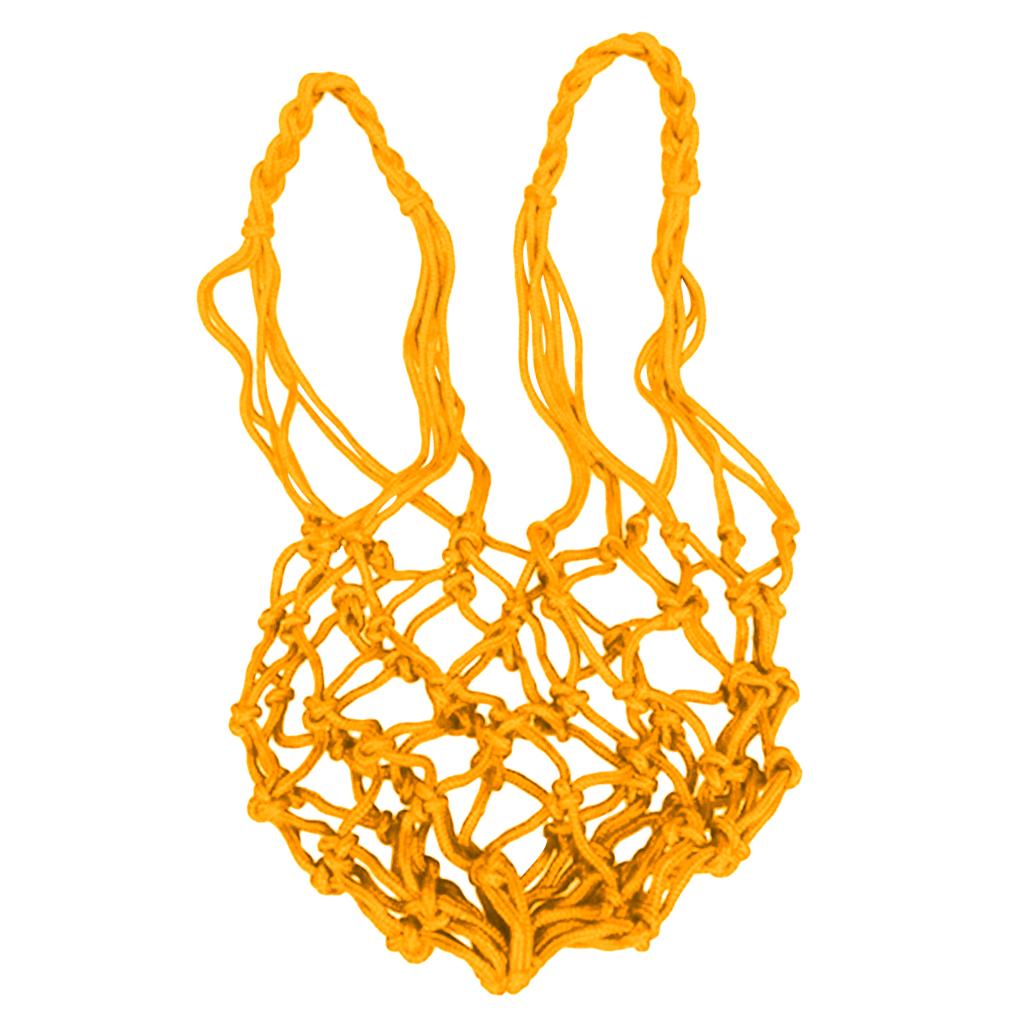Mesh Sports Ball Bag Carrier for Volleyball Basketball Football Yellow