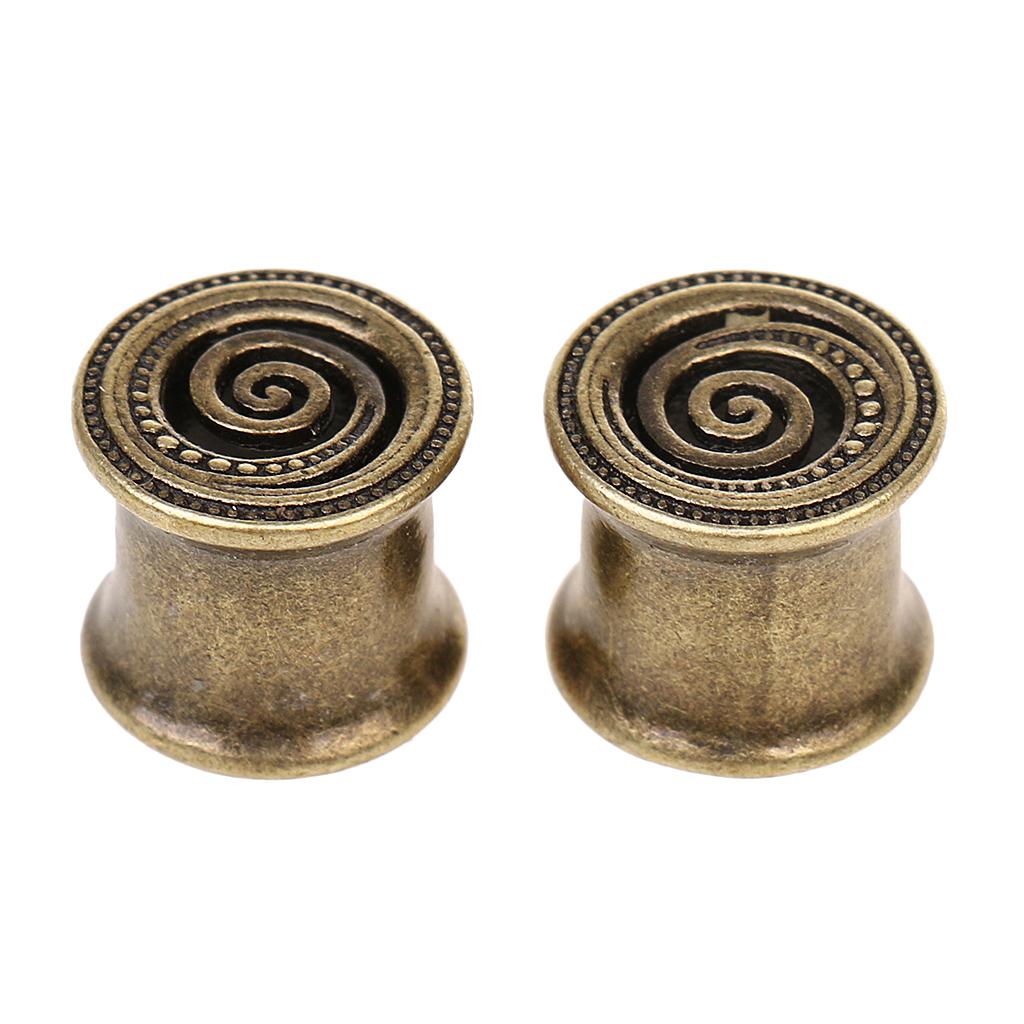 Pair Metal Turbine Ear Tunnel Plug Expander Stretcher Body Jewellery 14mm