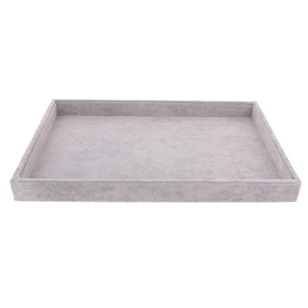 Velvet Pad Tray Ring Earring Display Storage Showcase Organizer Holder Tray