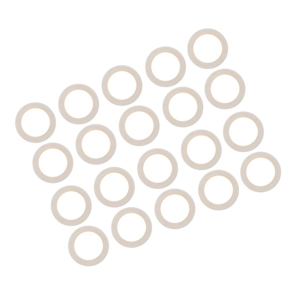 Natural Unfinished Wooden Round Baby Teether Ring Handmade Shower Toy Ring 20pcs