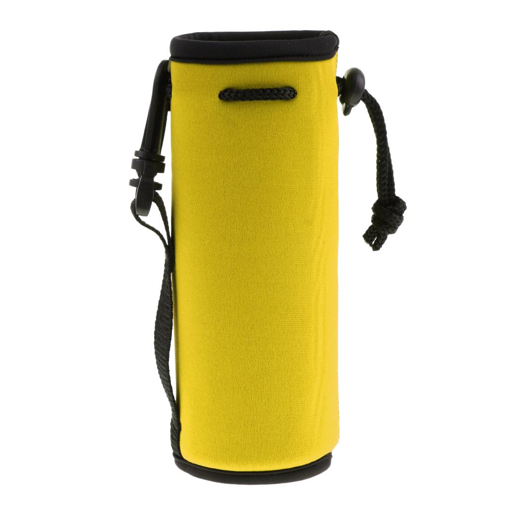 Neoprene Insulated Sport Water Bottle Cover Pouch Sleeve Bag Holder Yellow