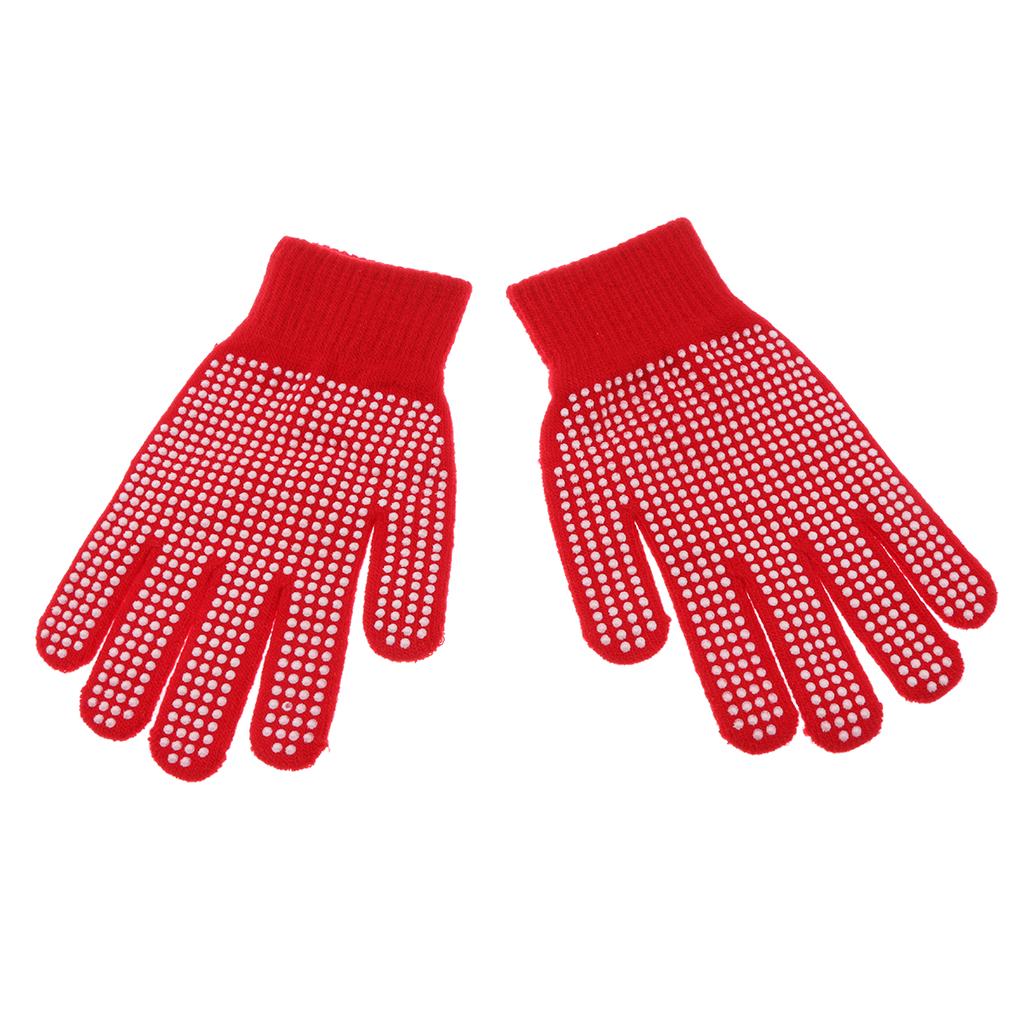 Outdoor Horse Riding Pimple Palm Gloves Hands Protection L Red