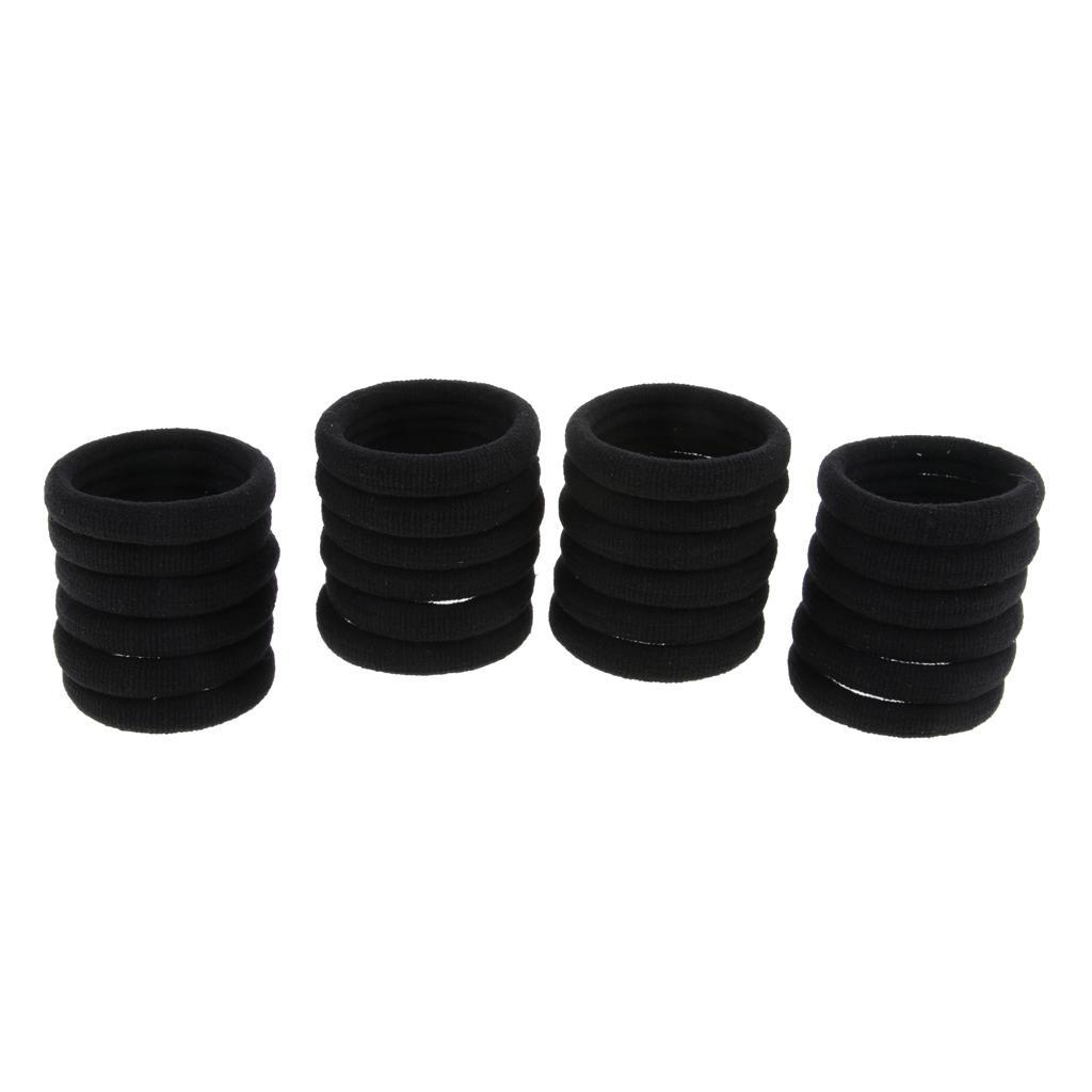 24Pcs Girls No-Damage Elastic Hairband Rope Tiny Ponytail Holder Mixed Color