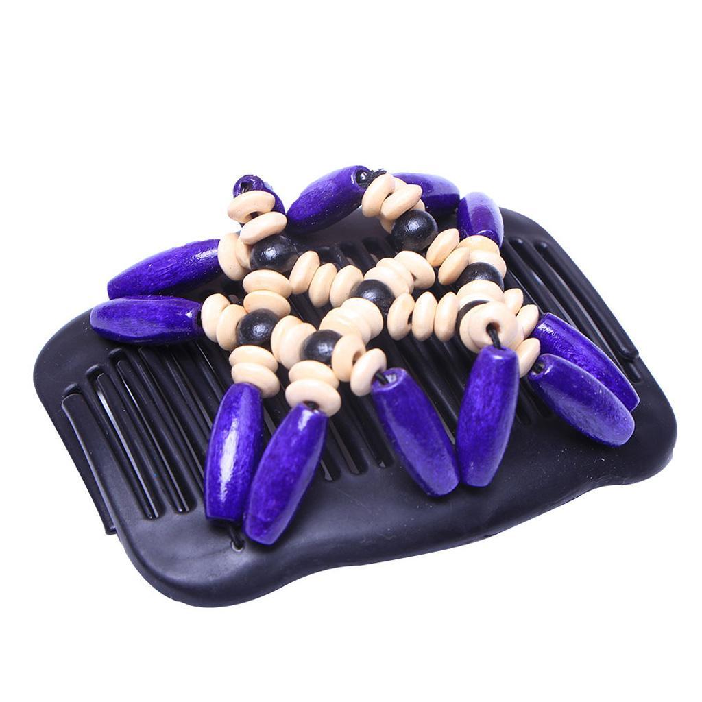 Magic Wood Beads Double Hair Comb Clips Womens Hair Jewelry Hair Accessories