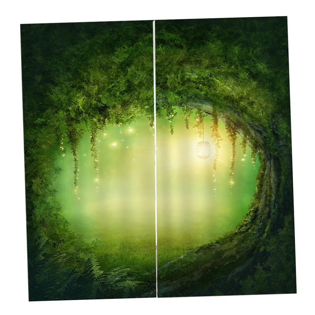 Charming Scenery Printed Window Curtains Drapes Fairy Tale World