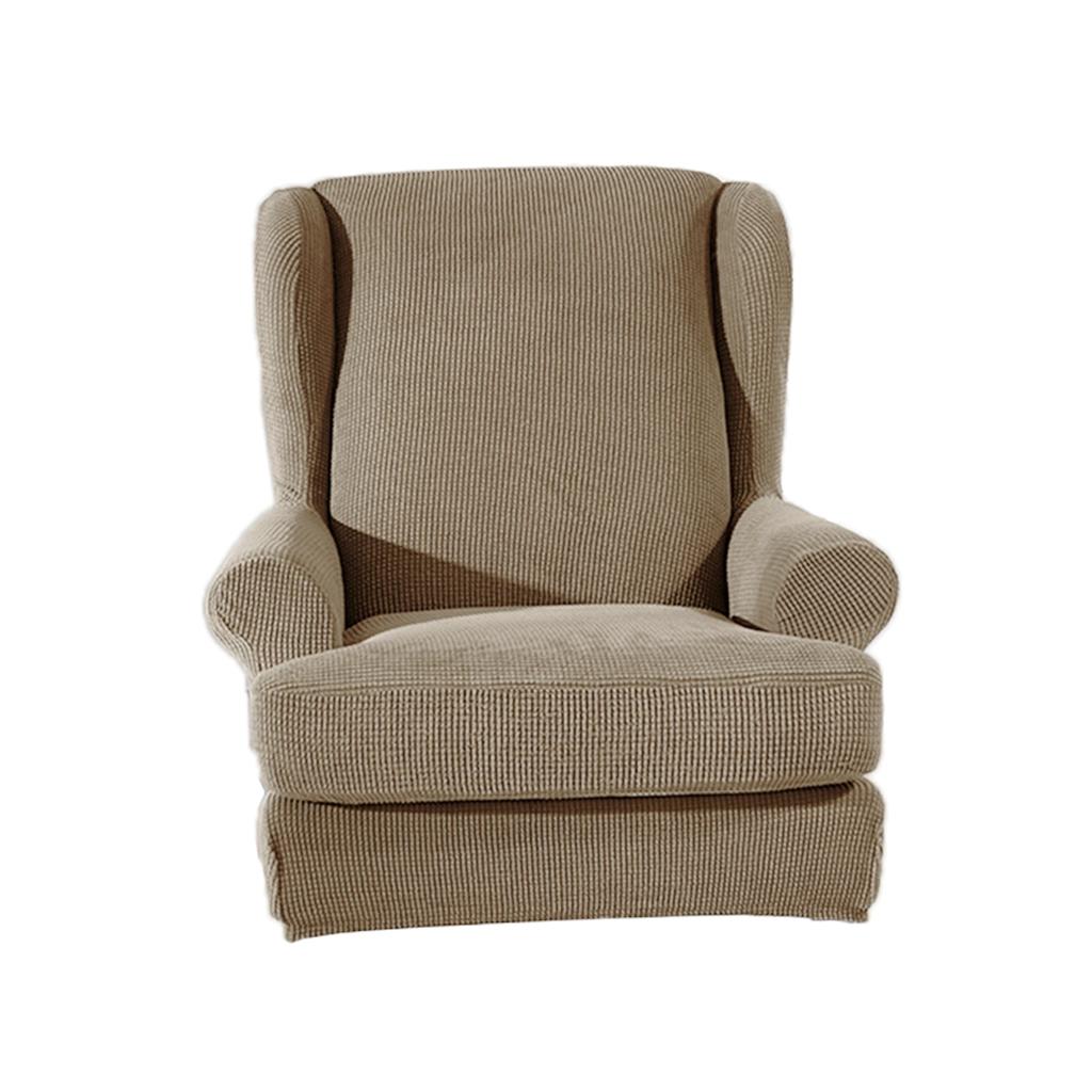 Details about   Soft Stretch Wing Back Sofa Cover Arm Chair Furniture Slipcover Solid Color