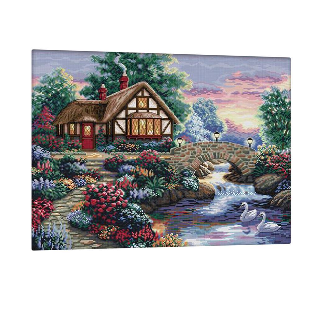 Counted /& Stamped Cross Stitch kit Embroidery Kits with Pattern Colour Chart