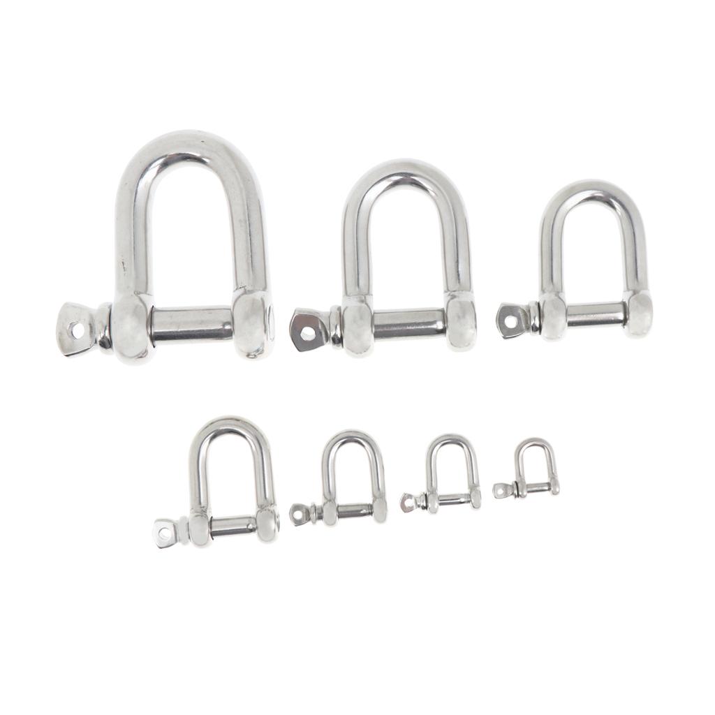 M4-M8 Stainless Steel D Shape Shackle Longtime Anti-rust Durable in Use