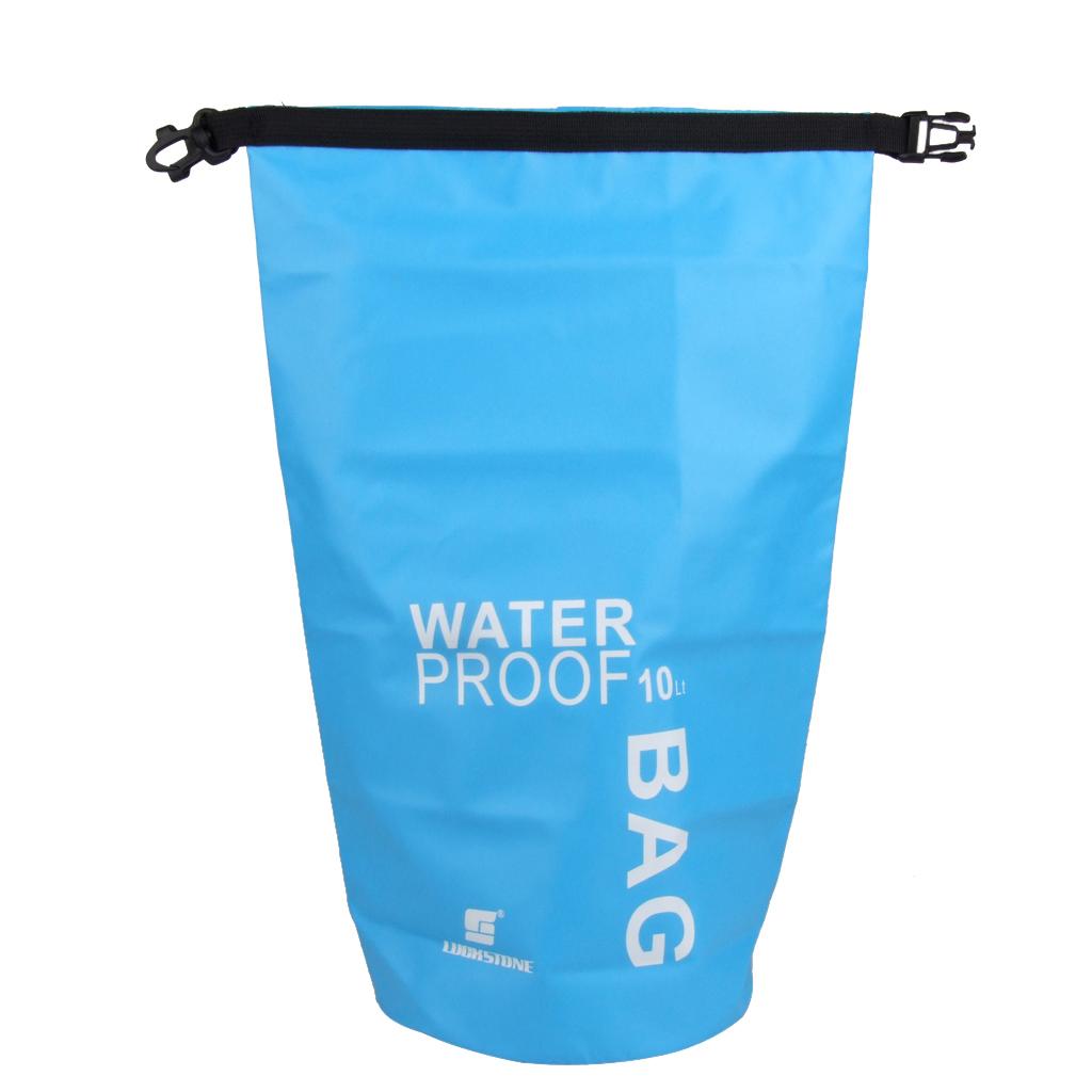 10L Waterproof Dry Bag Pouch Camping Boating Kayaking Rafting Canoeing Blue