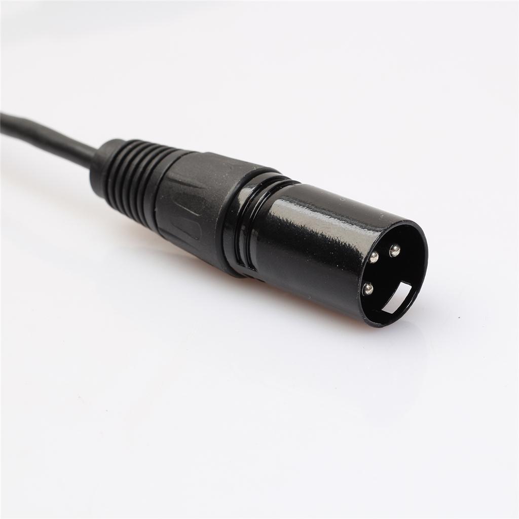 3 Pin XLR Audio Cable Female to 2 Male Y Splitter Adapter 1ft black