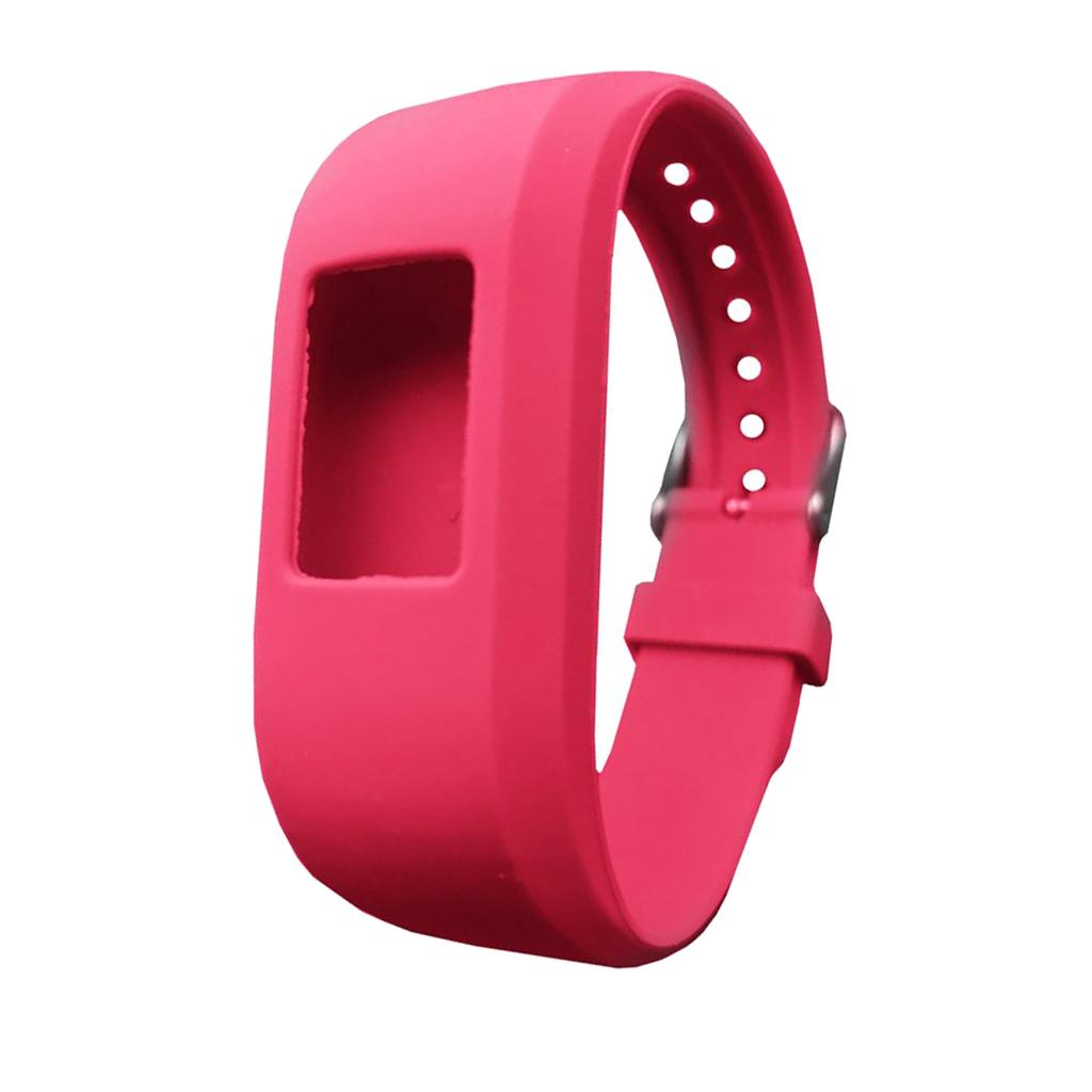 Wrist Band with Buckle Replacement Strap for Garmin Vivofit 3 Watch Rose Red