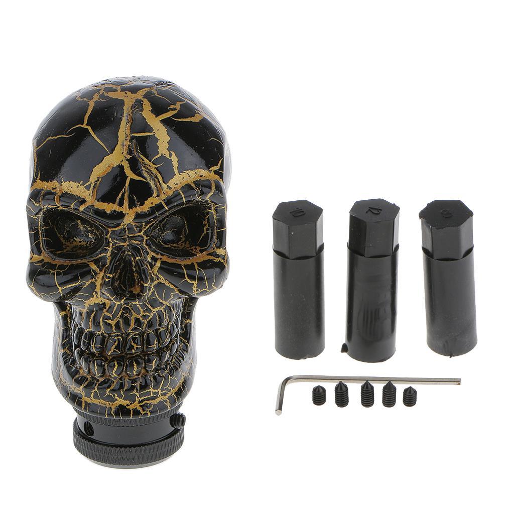 Aluminium Alloy Skull Universal Car Truck Manual Gear Stick Shift Knob Gold