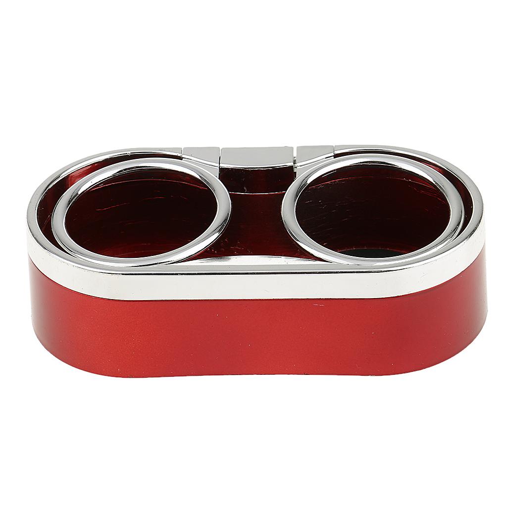 Car Auto Drink Bottle Dual Cup Beverage Can Holder Stand Organizer Red