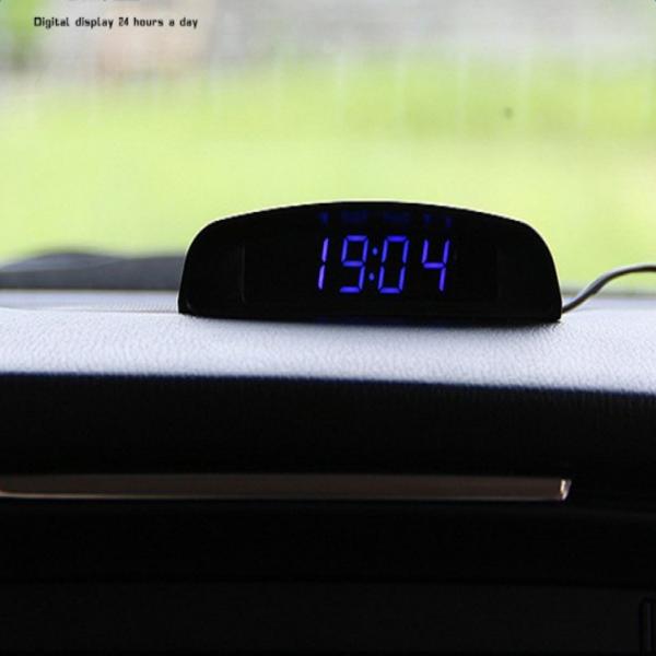 Car Dashboard LCD Display Digital Electronic Clock Thermometer Voltage Meter