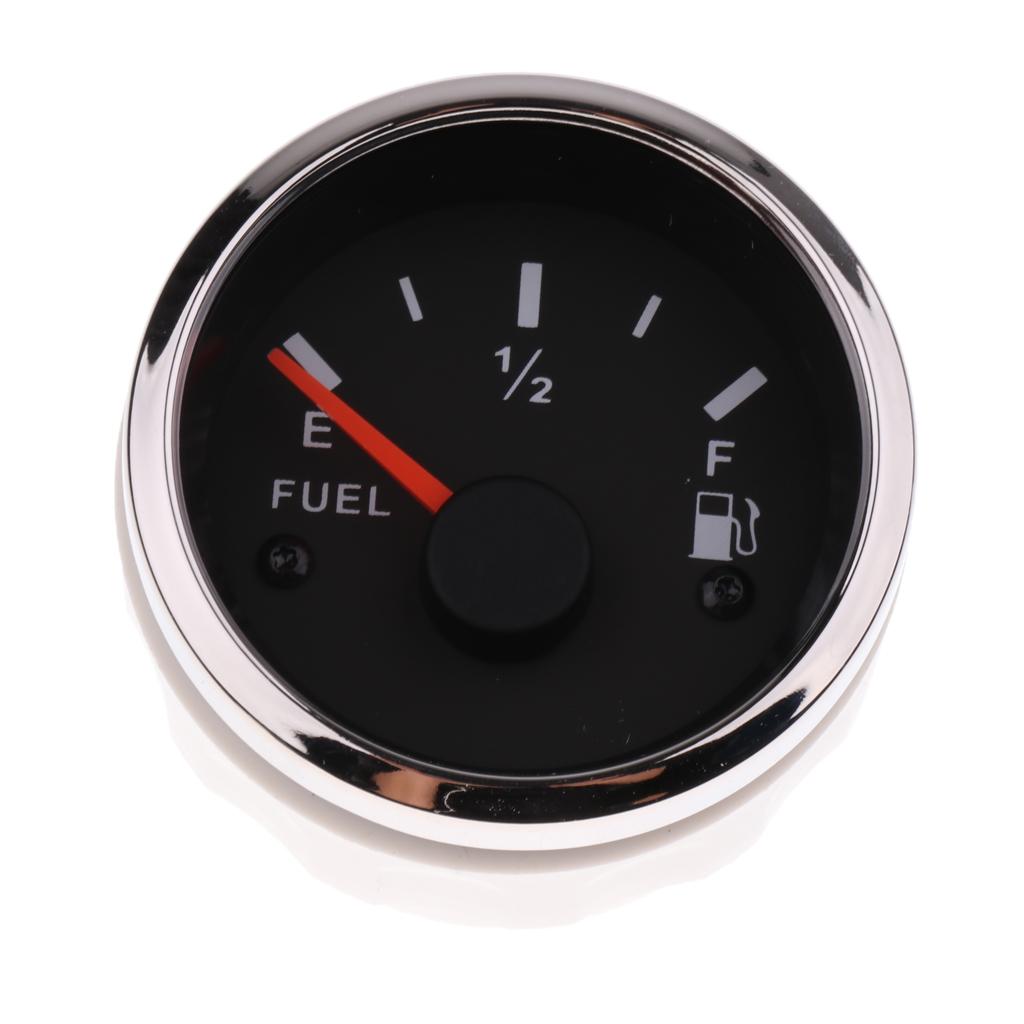 Car 2" 52mm Fuel Level Gauge Meter E-1/2-F Pointer