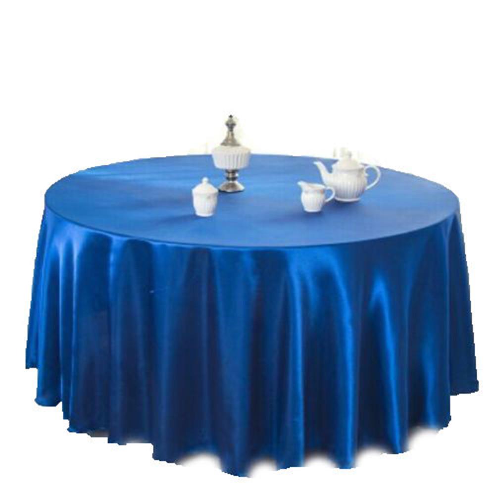 57'' Tablecloth Table Cover Square Satin Banquet Wedding Party Decor-Blue