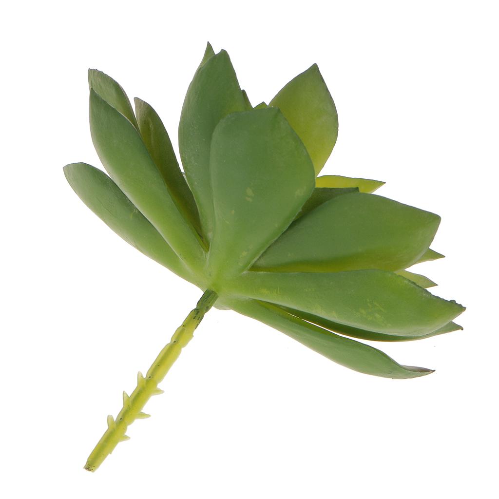 Artificial Succulent Real Touch Snow Lotus Leaf Foliage Plant Grass Green