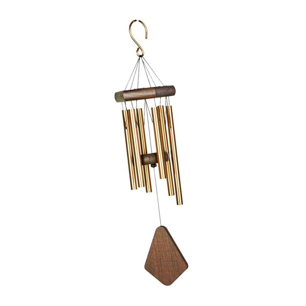 Beech Pendant Large Wind Chime 6 Tubes Wind Chime Grace Chapel Church Brown