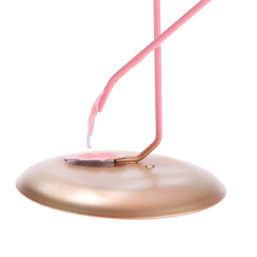 Resin Flamingo Figurine Miniature Sculpture Glass Stand Table Ornament A