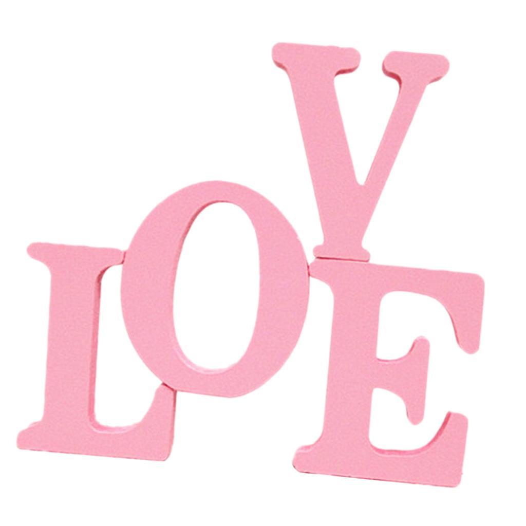 Wooden Block LOVE Sign Decorative Wooden Cutout Letters for Wedding Party