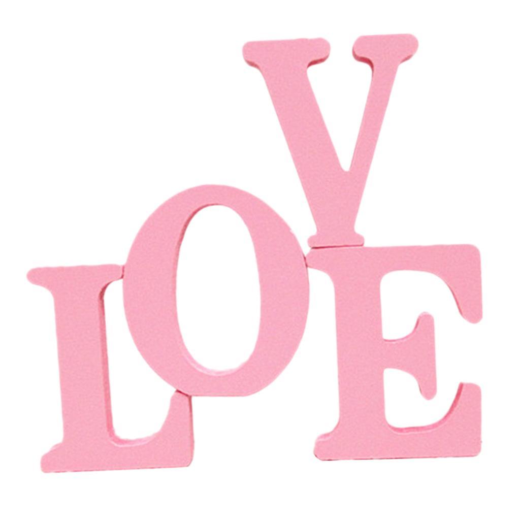 Wooden Block LOVE Sign Decorative Wooden Cutout Letters for Wedding Party