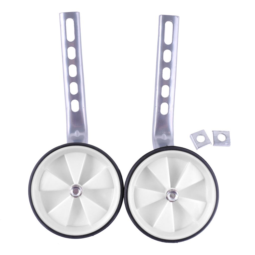 Universal Kids Bike Training Wheels Kit Fits 12"-20" Bicycles White