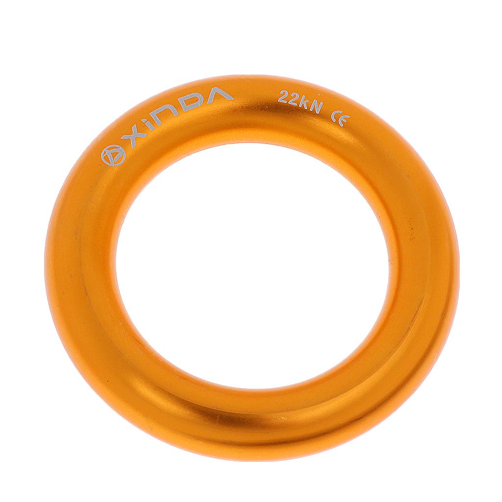 22KN Rock Climbing Rappel Ring Bail-Outs Rigging Equipment - Gold 6.8cm