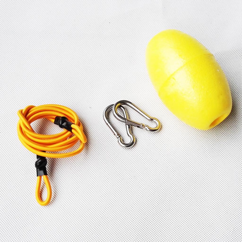 Kayak Tow Throw Line Floating Accessory Leash Yellow + Yellow