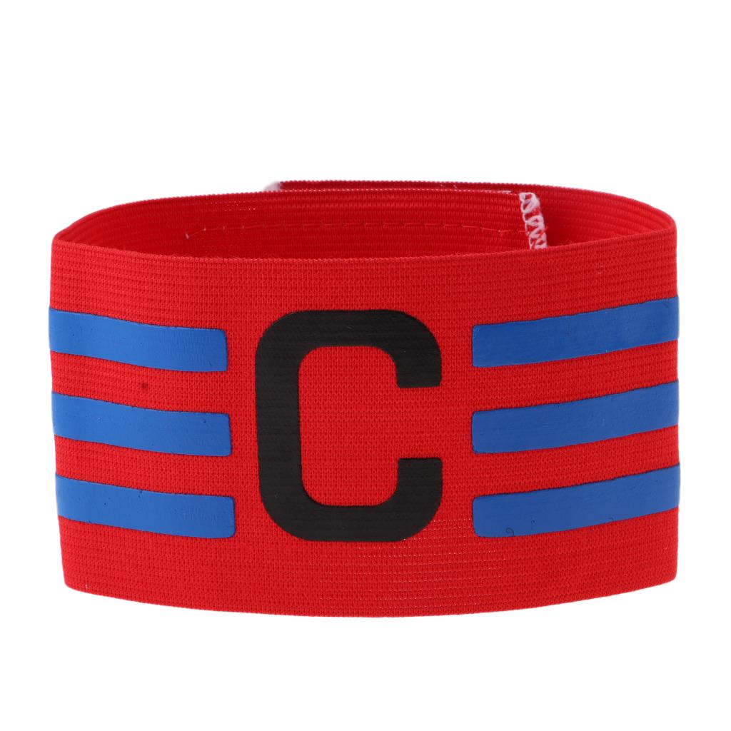 Football Soccer Sports Arm Adjustable Bands Captain Armband #2 red