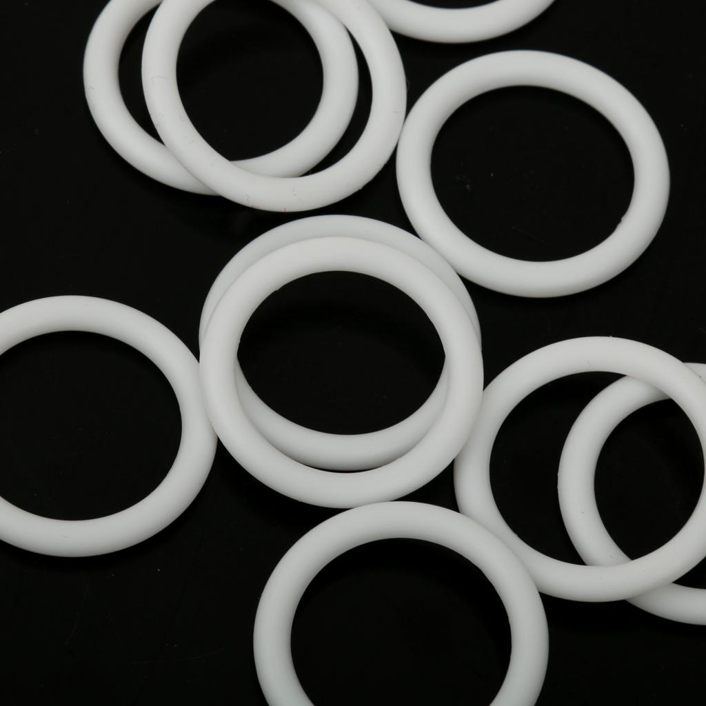 10Pcs Silicone Baby Pacifier Holder Adapter O Ring Dummy Ring Ring White