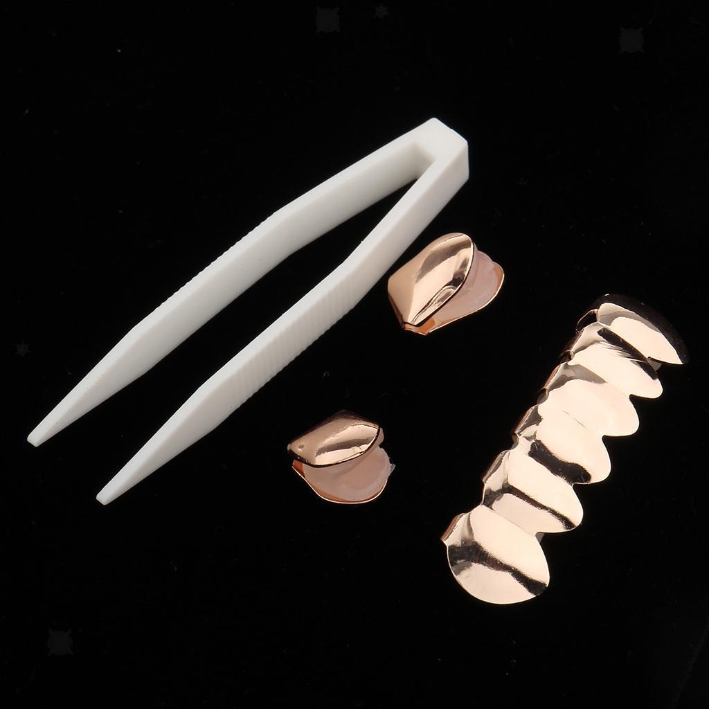 18k Plaqué Or Hip Hop Appareil Dentaire Amovible Qualité Pour Maquillage 1paire