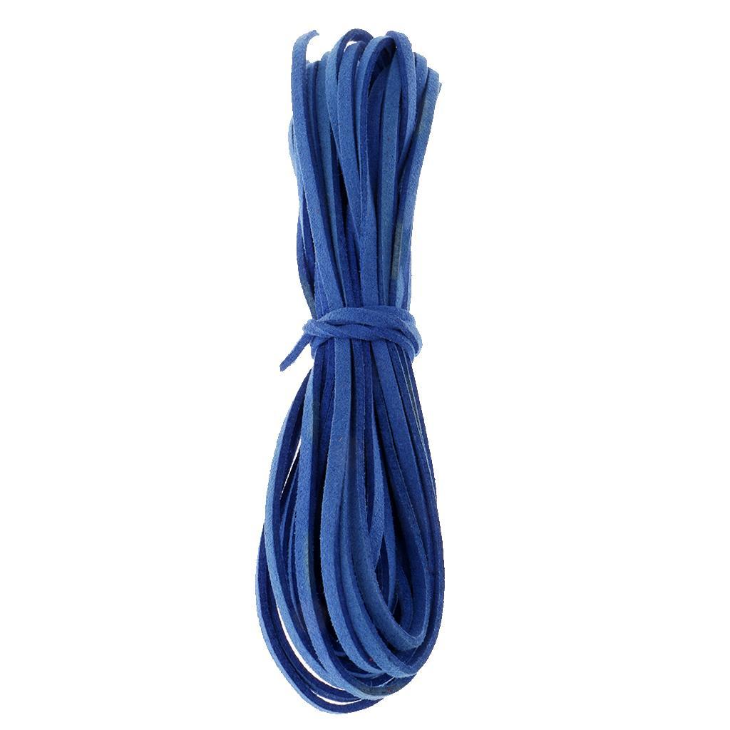2Pcs 2mm Flat Leather Cord String for DIY Beads Wire Necklace Bracelet Braid