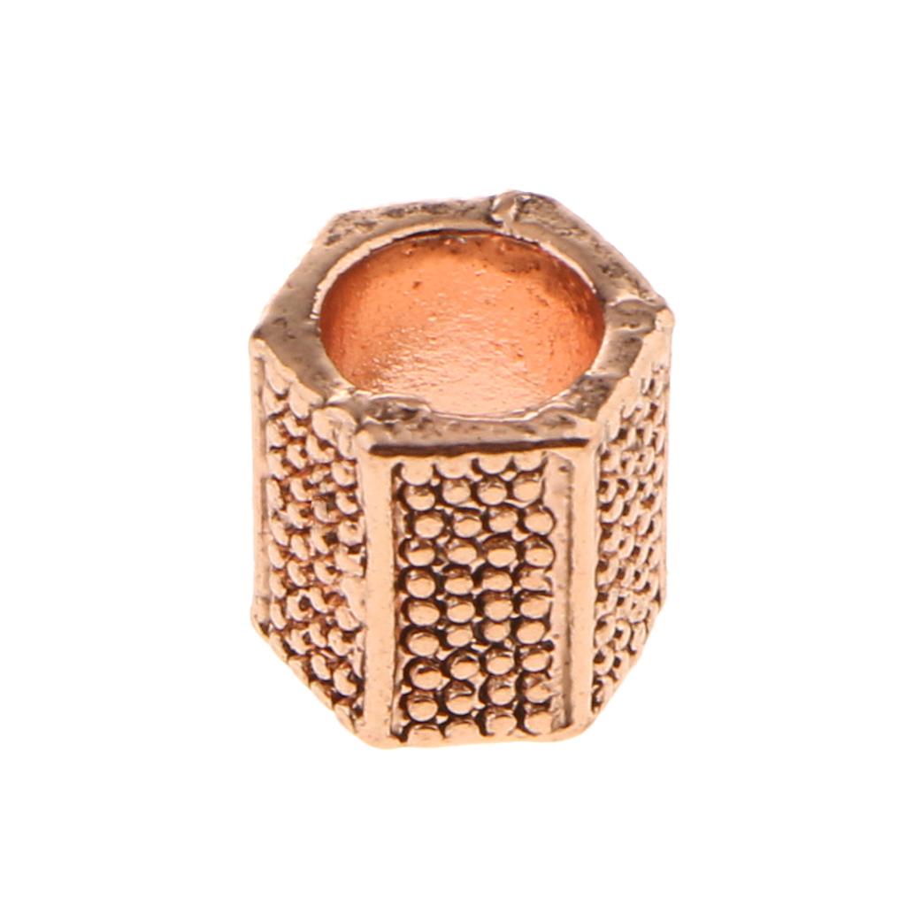 10 Pieces Hexagon Pendants Bracelets Charms Jewelry DIY Findings Crafts Rose Golden