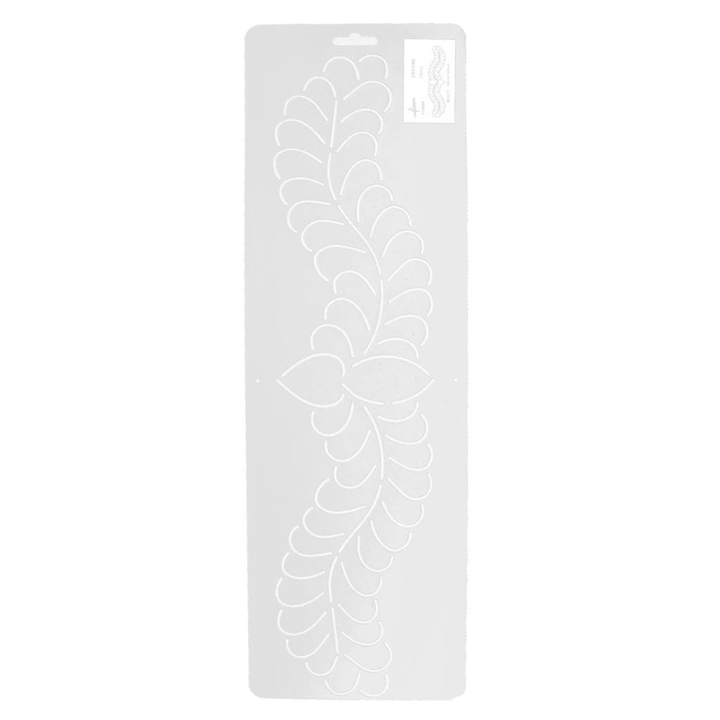 1 x Plastic Quilting Stencil Creation Leaf Background DIY Stitch Craft Tool