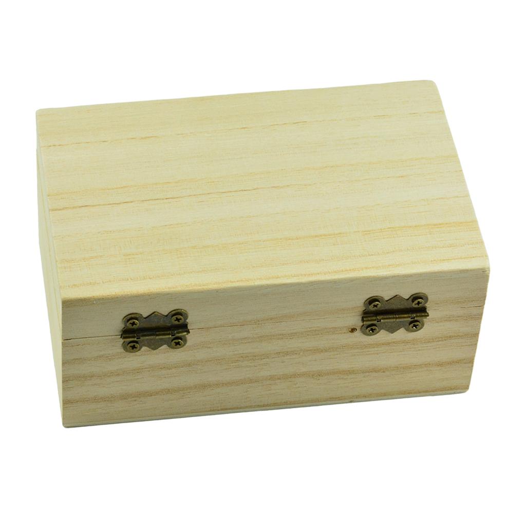 Wooden Storage Box Case for Jewelry Gadgets Gift Wood Craft 150x98x69mm