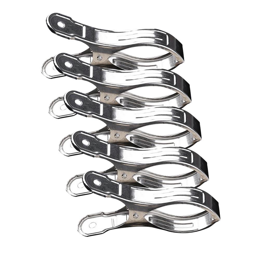 Windproof Clothes Stainless Steel Quilt Clip Spring Clip Towel Hanger 5pcs 13cm