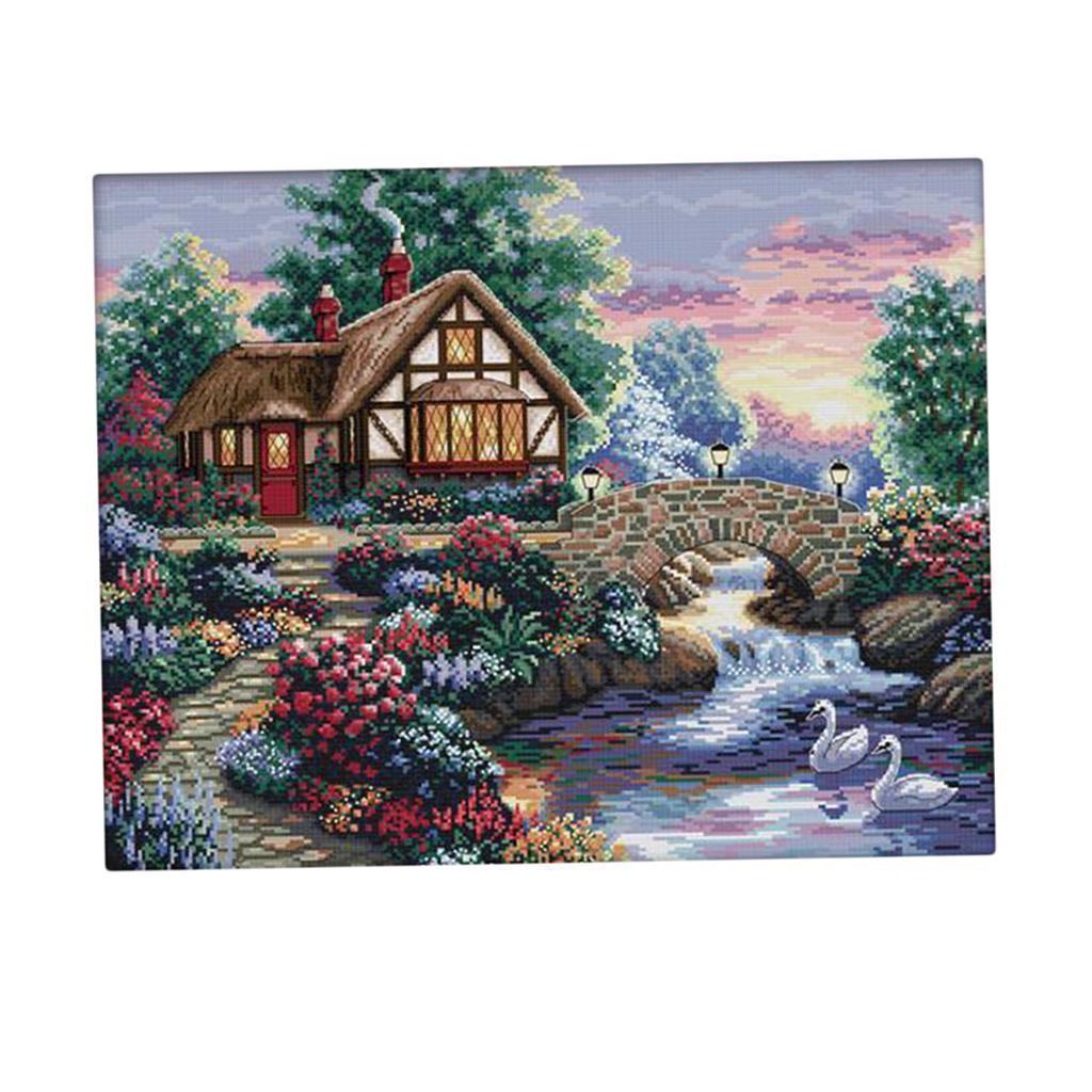 Counted /& Stamped Cross Stitch kit Embroidery Kits with Pattern Colour Chart