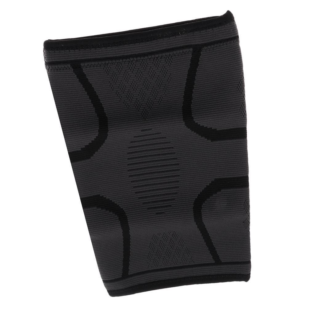 Sports Running Cycling Basketball Knee Sleeves Brace Wrap M Black 