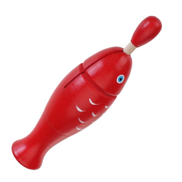 Wooden Red Fish Percussion Instrument for Kids Educational Toy