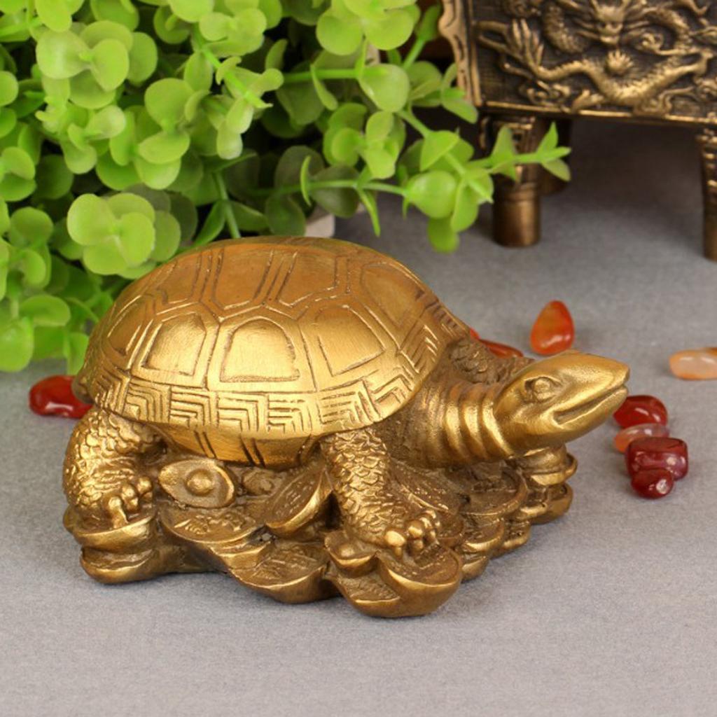 Chinesisches Drachen Schildkröte Figuren Statue Feng Shui Dekoration