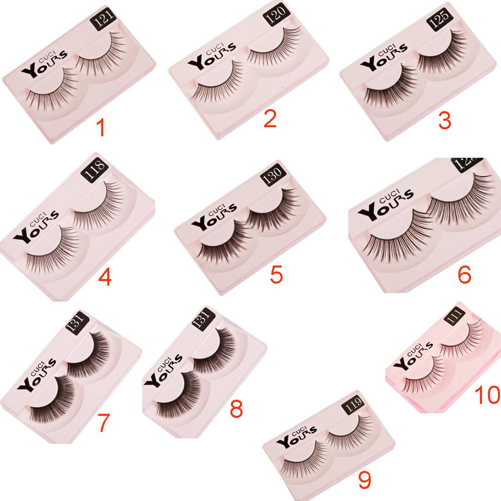 10 Pairs Beauty Makeup Long Fake False Natural Eyelashes