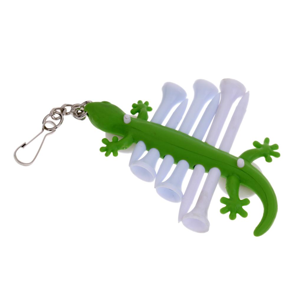 Golf Tee Holder with Tees Ball Maker Plastic Accessory Gecko Shape