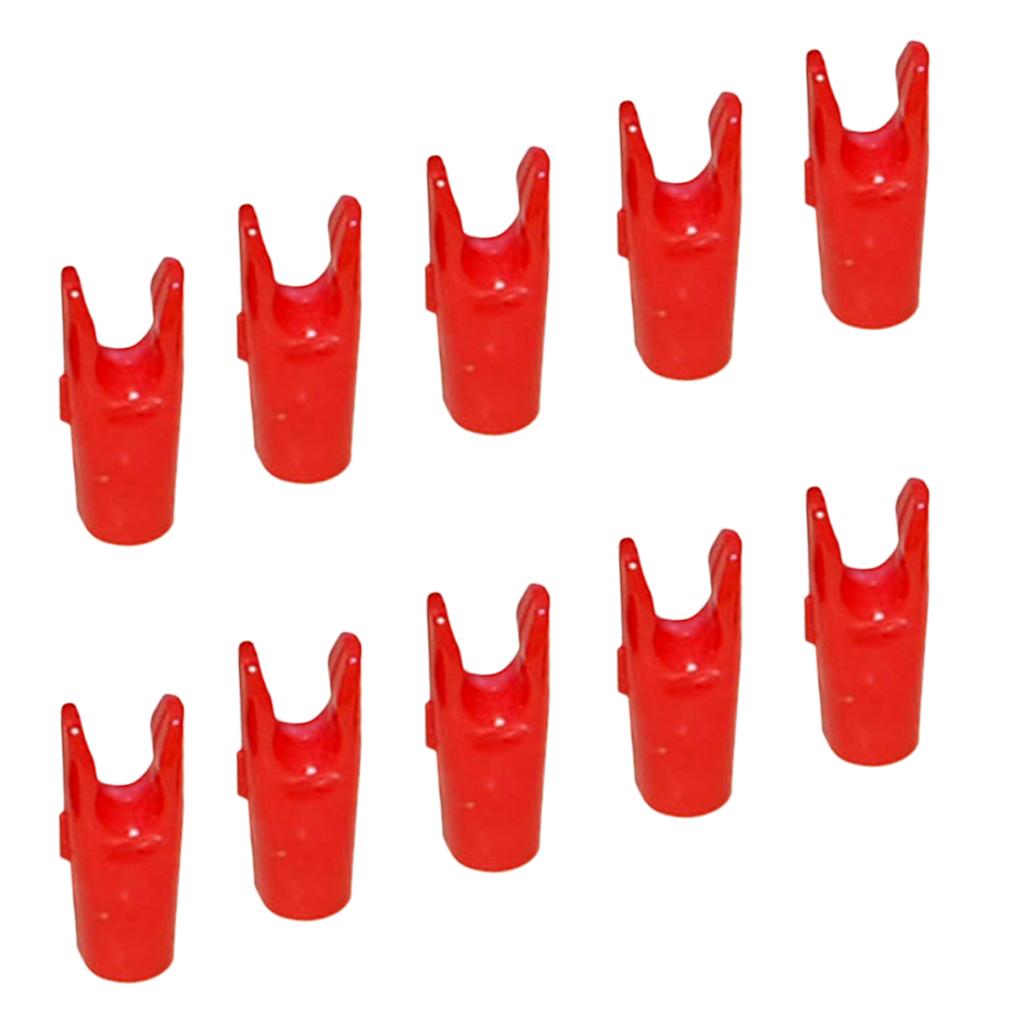 10 Pieces Plastic Arrow Nocks for Archery Hunting Shooting Outdoor Sports Red