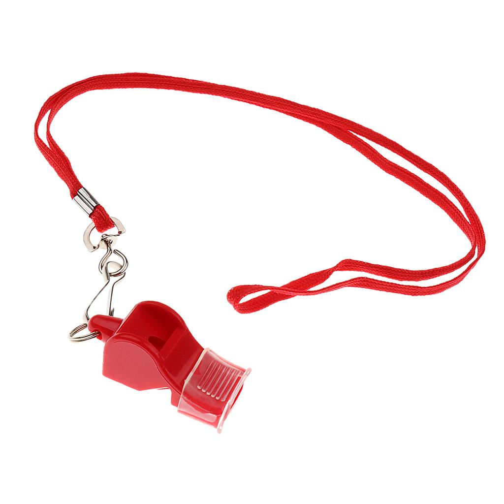 Soccer Referee Whistle Team Sports / Survival Camping Hiking Rescue  Red