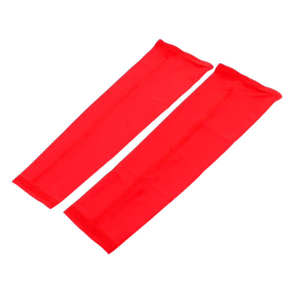 1 Pair Stretch Football UV Sun Protection Arm Sleeves Cover  S Red