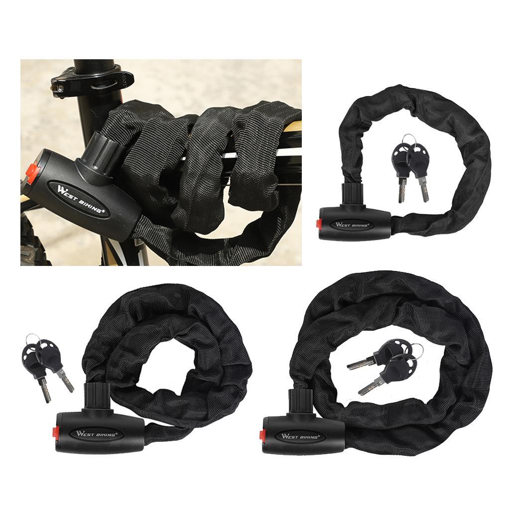 Heavy Duty Bike Chain Lock Anti-theft Motorcycle Scooter Cable Secure Lock 