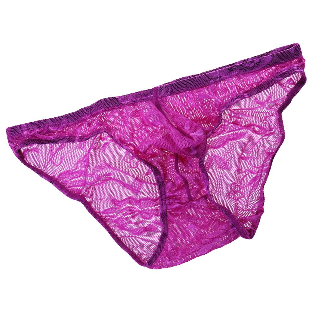 Sexy Men's Thongs G-string Underwear Jockstrap Briefs Underpants Purple L