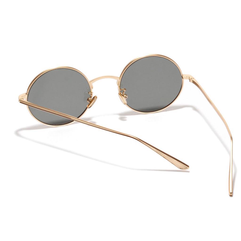New Men Women Mirrored Sunglasses Round Metal Outdoor Glasses